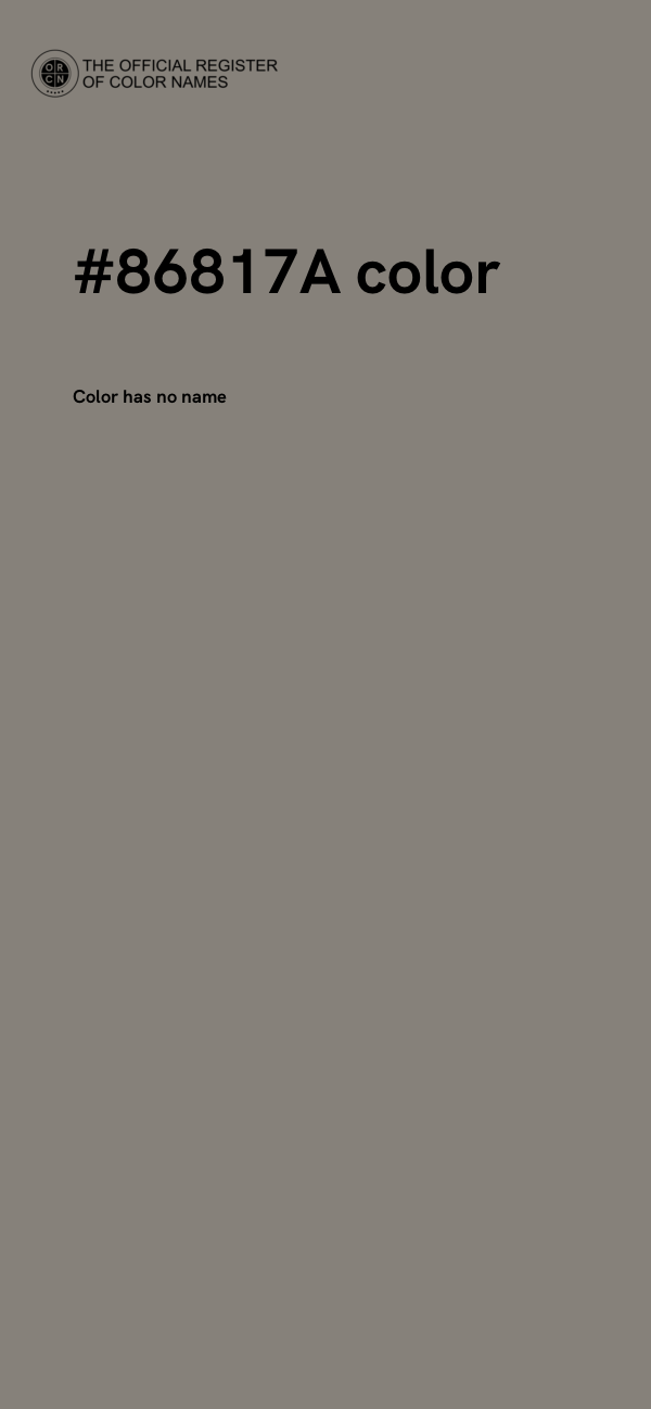 #86817A color image