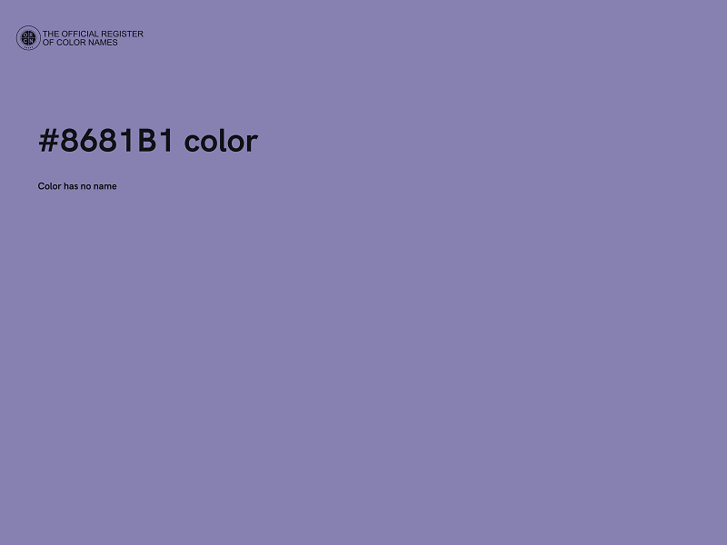 #8681B1 color image