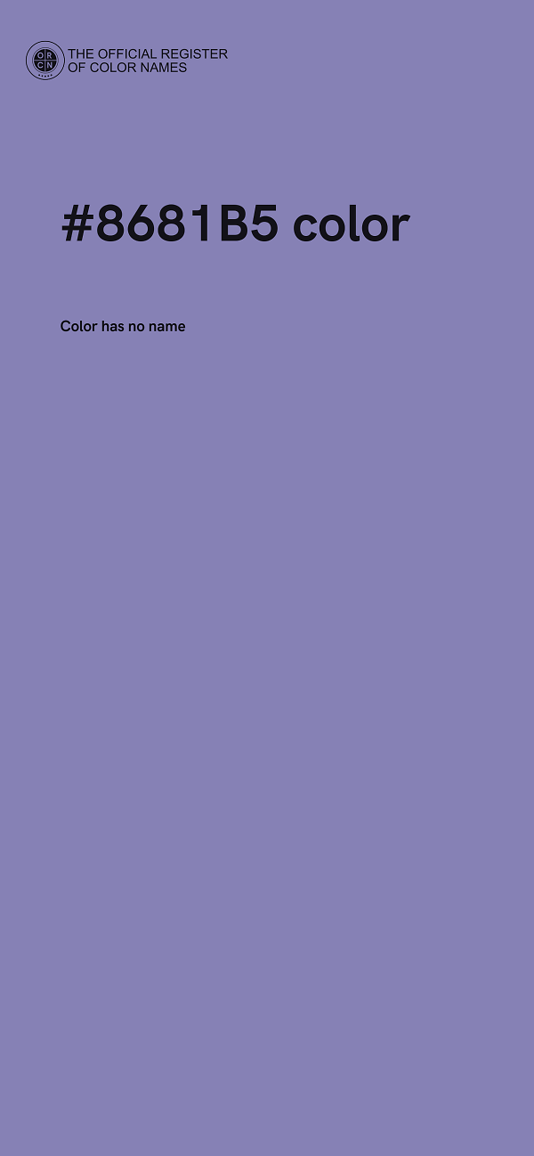 #8681B5 color image