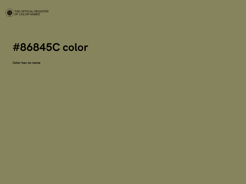 #86845C color image