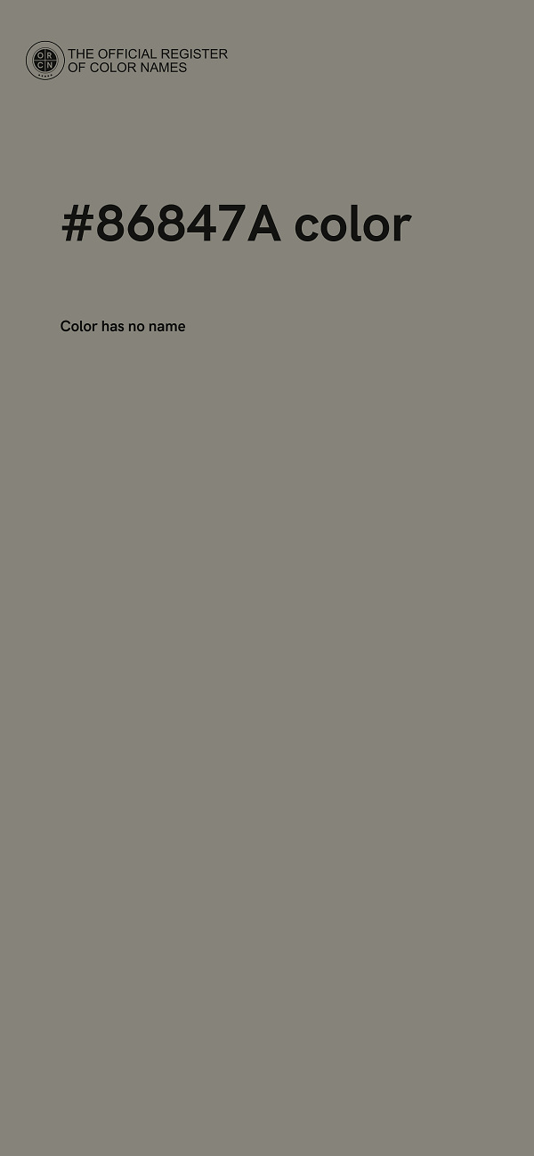 #86847A color image