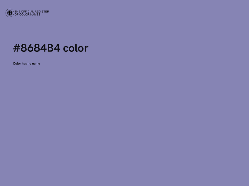 #8684B4 color image