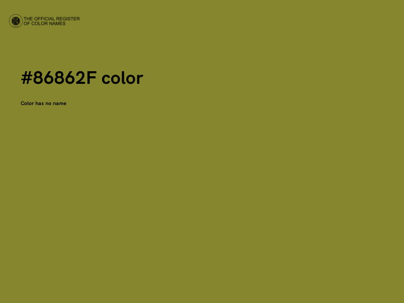#86862F color image