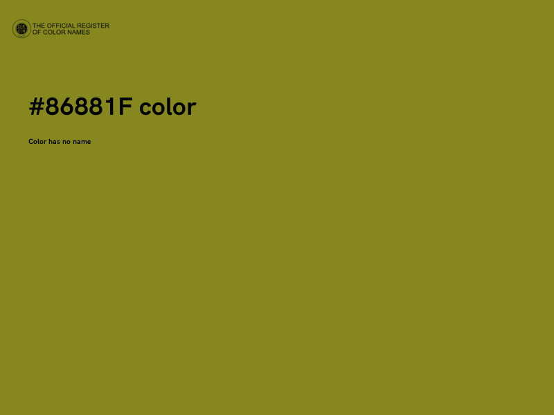 #86881F color image