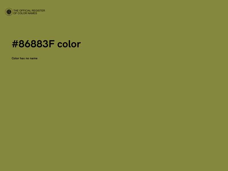 #86883F color image