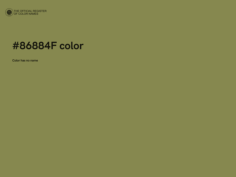 #86884F color image