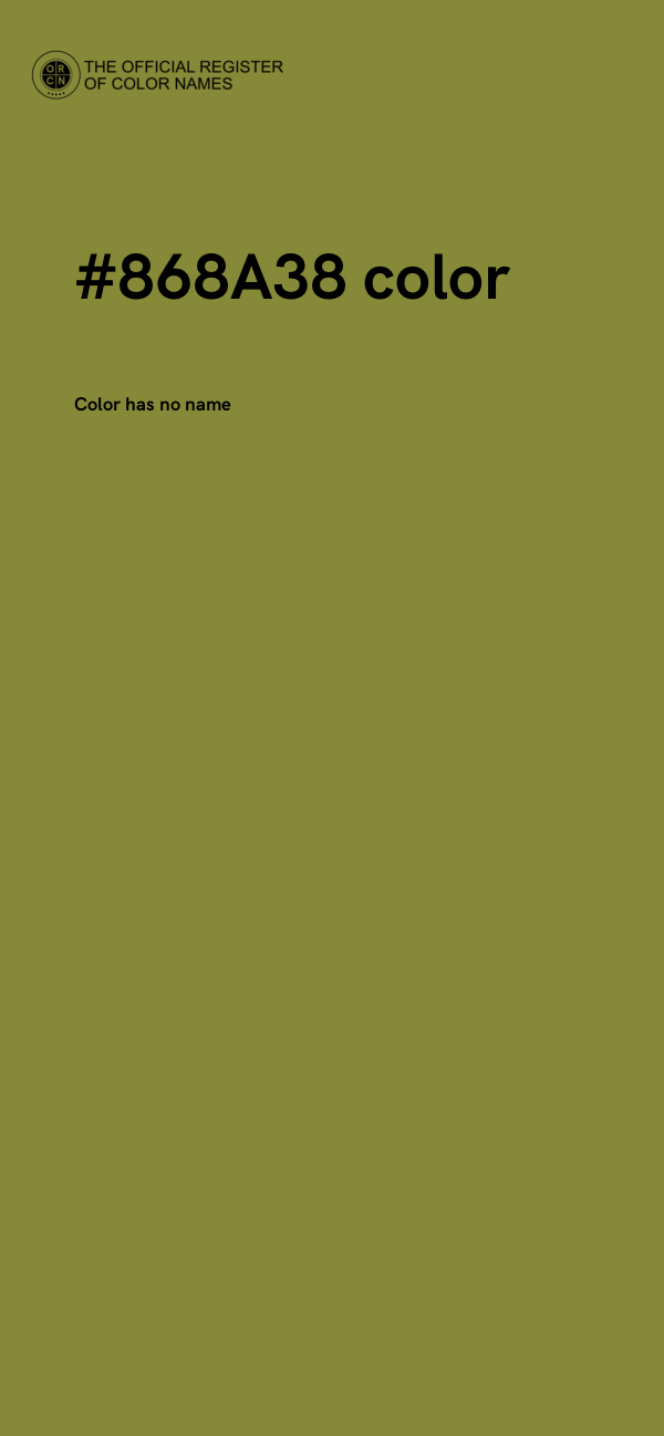 #868A38 color image