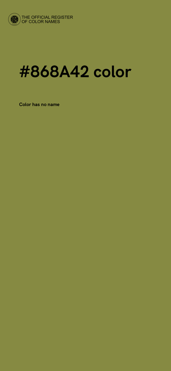 #868A42 color image