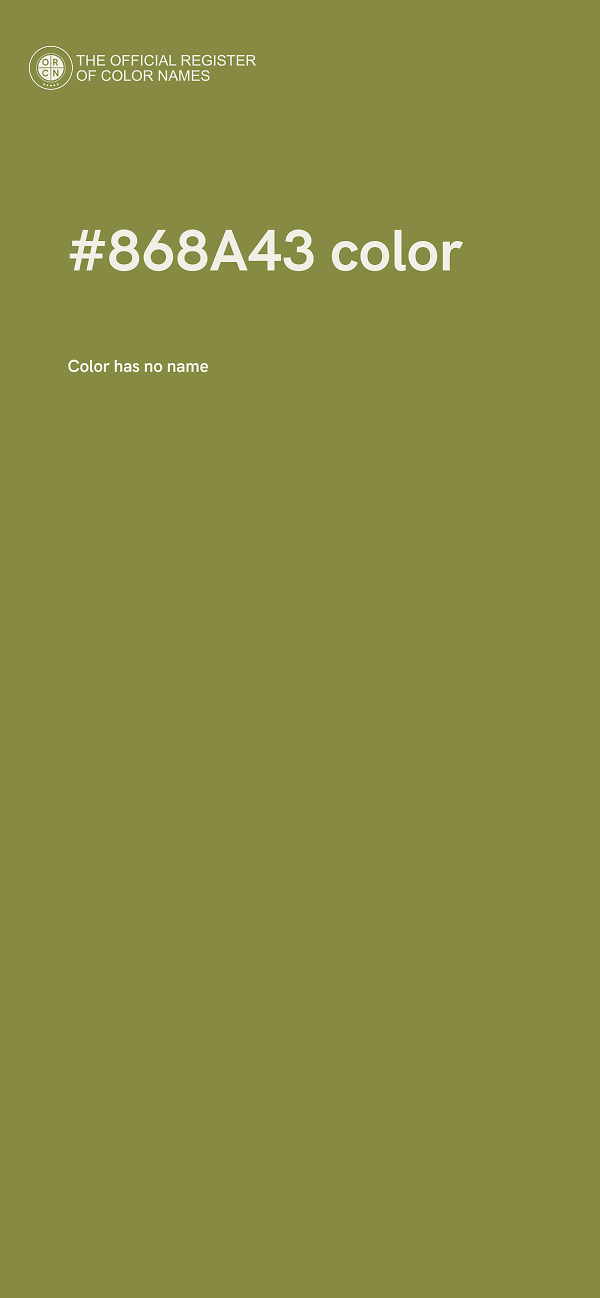 #868A43 color image