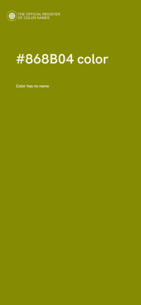 #868B04 color image