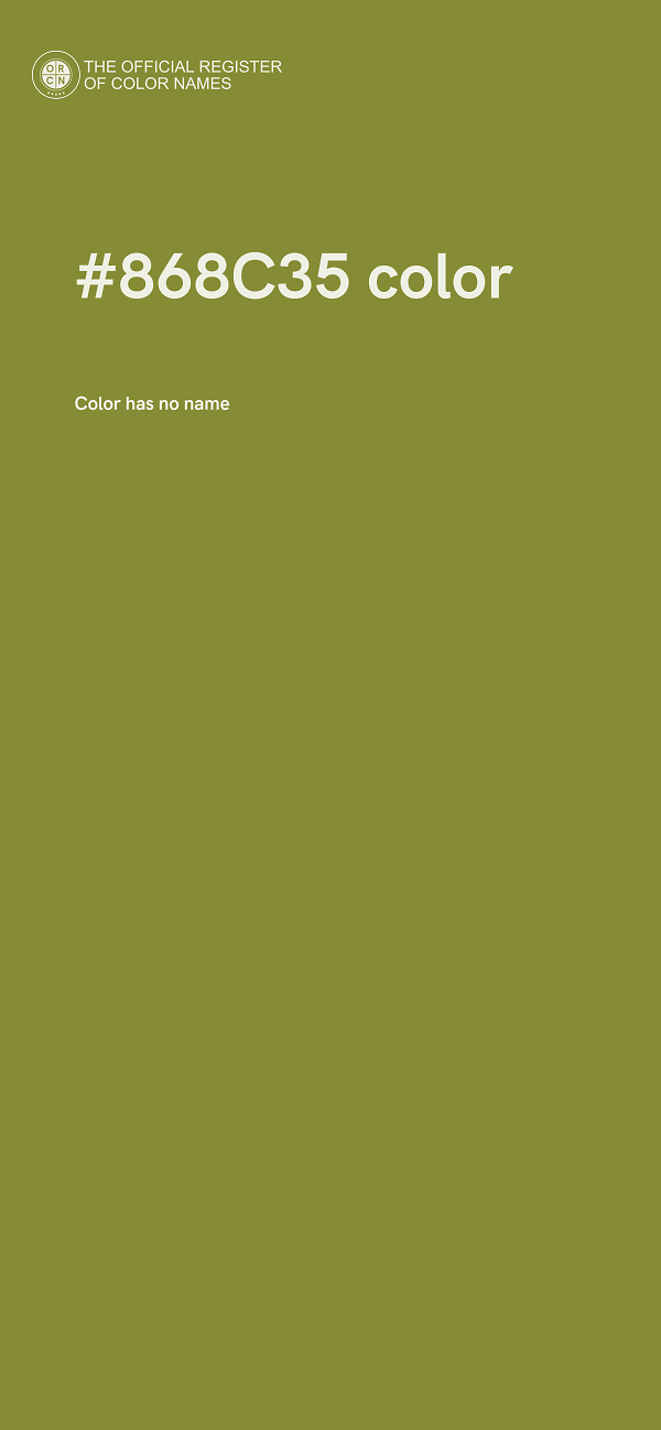 #868C35 color image