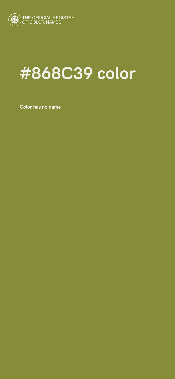 #868C39 color image