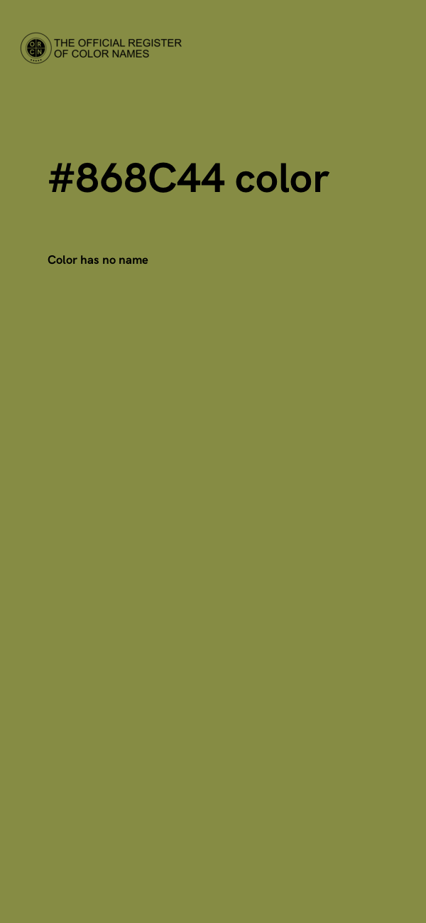 #868C44 color image