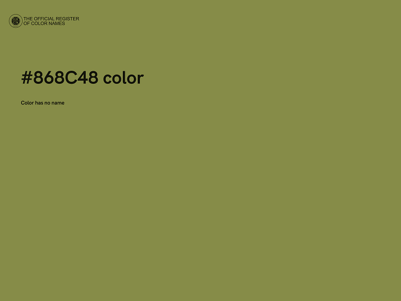 #868C48 color image