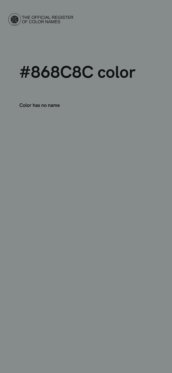 #868C8C color image