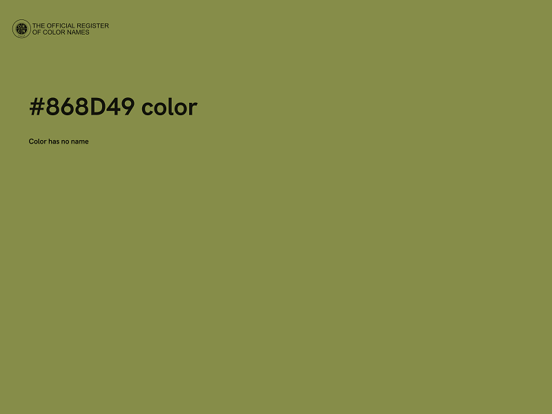 #868D49 color image