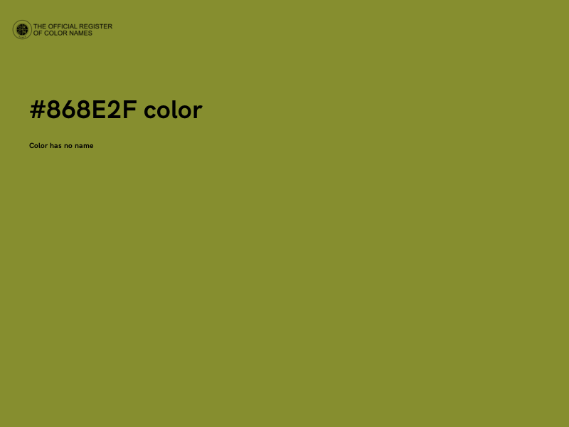 #868E2F color image