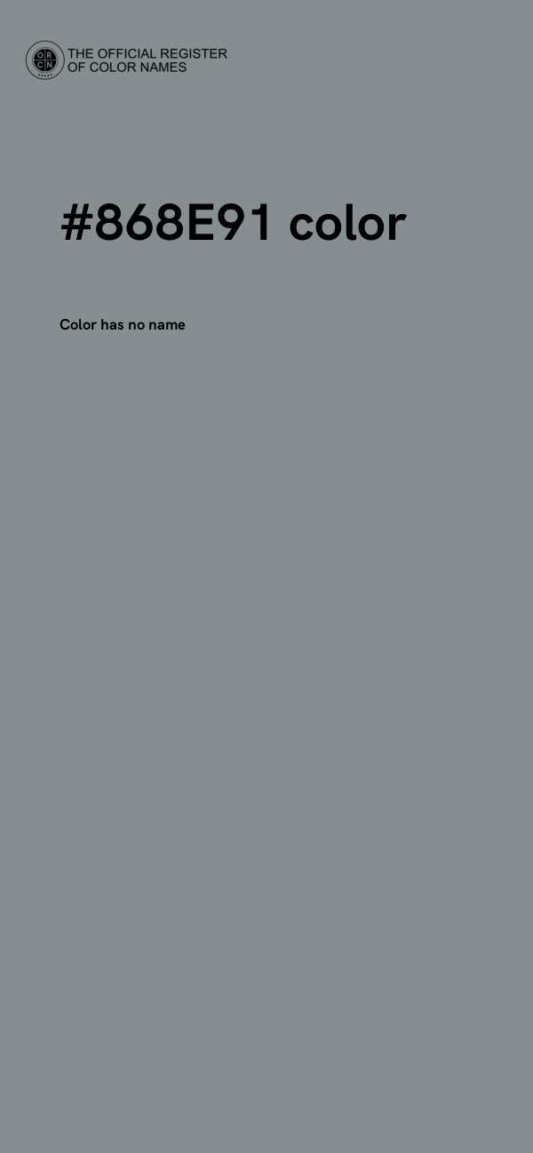#868E91 color image