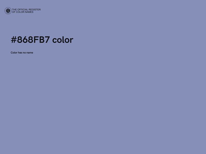 #868FB7 color image