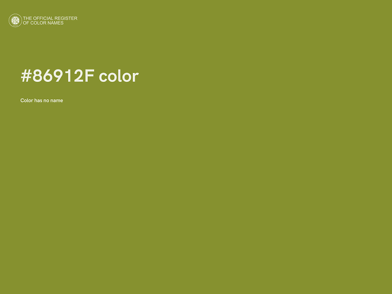 #86912F color image