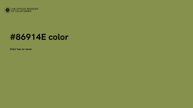 #86914E color image