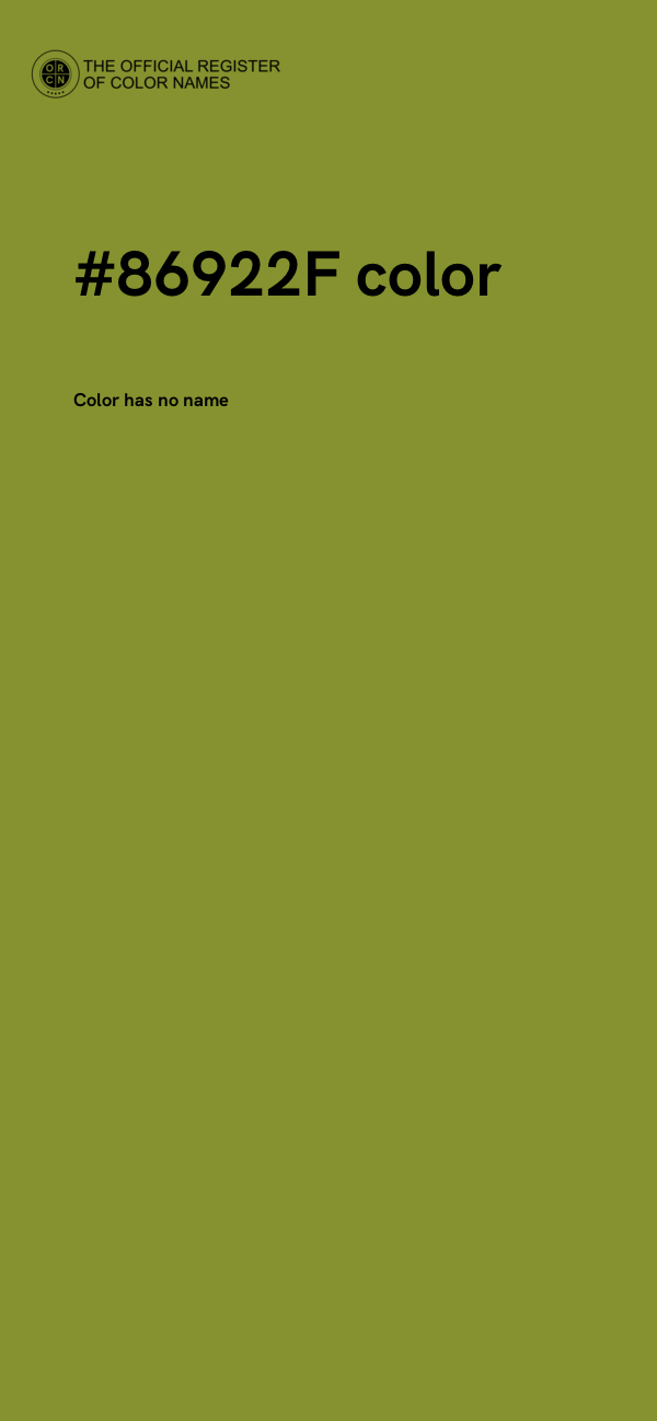 #86922F color image