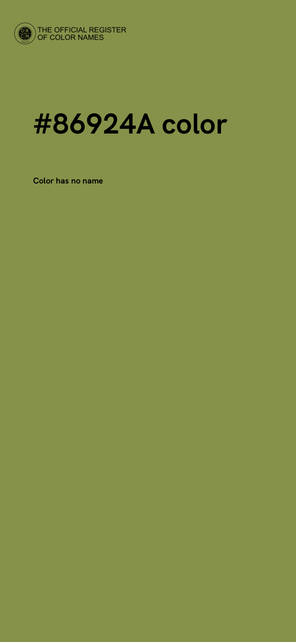 #86924A color image