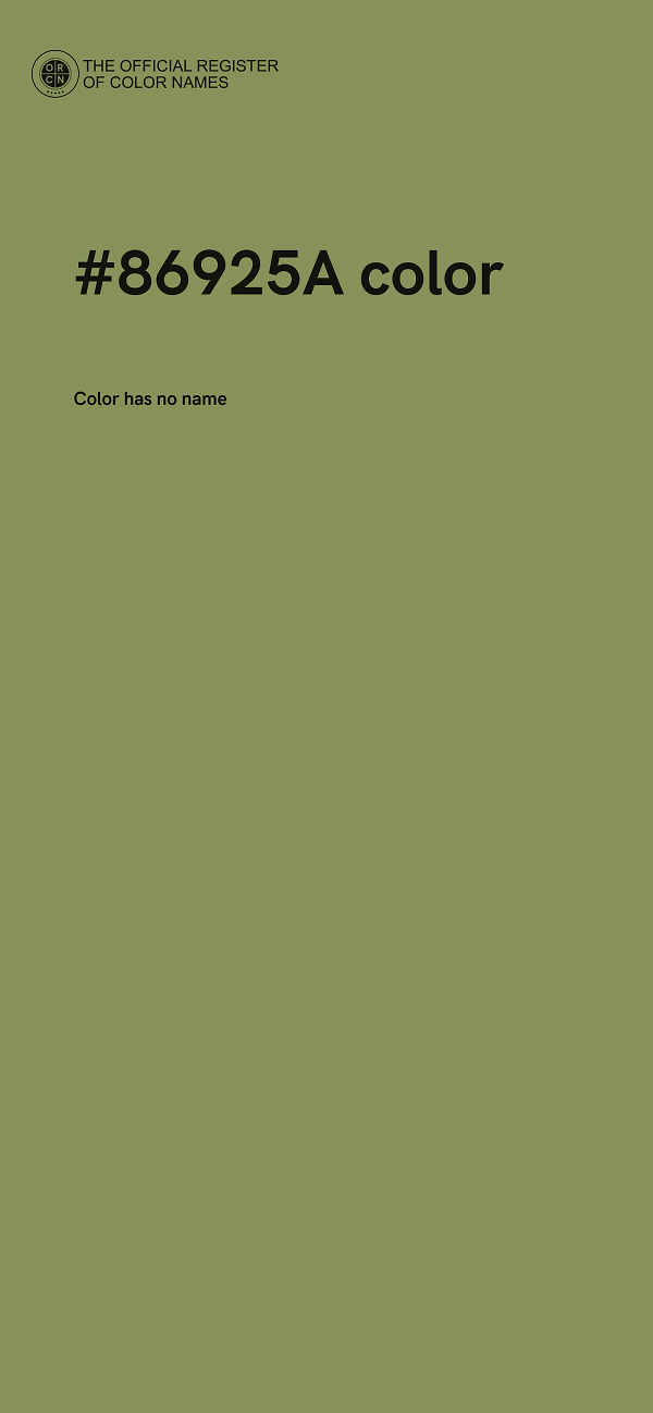 #86925A color image