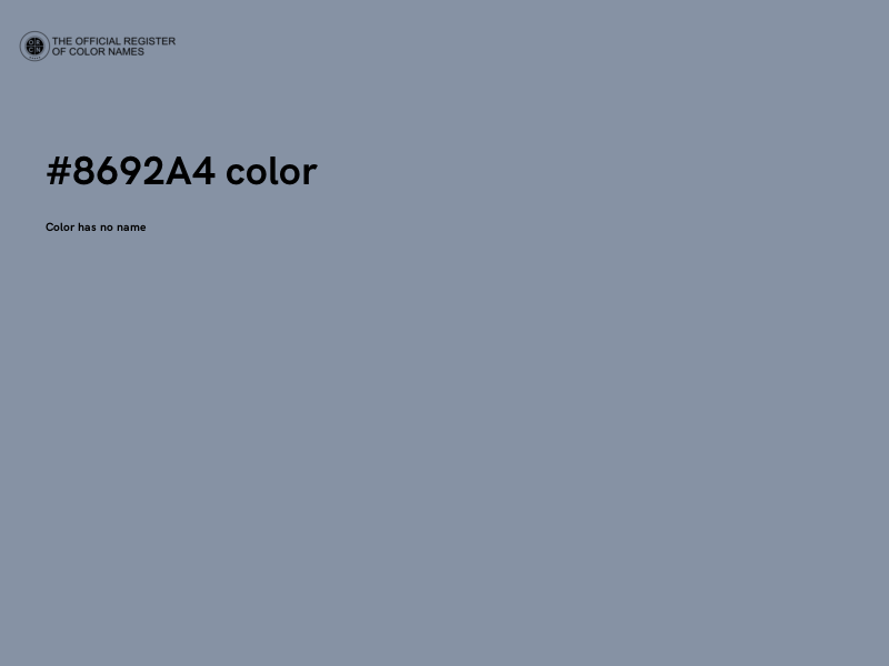#8692A4 color image