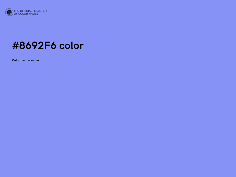 #8692F6 color image