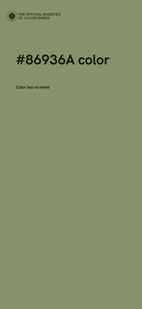 #86936A color image