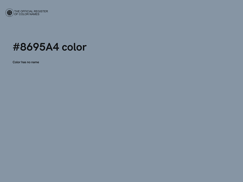 #8695A4 color image