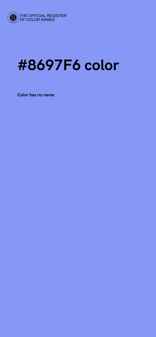 #8697F6 color image
