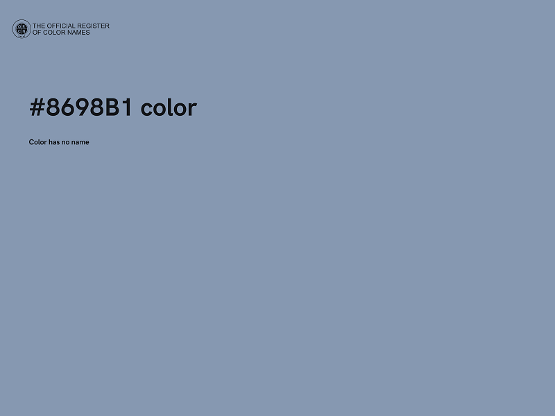 #8698B1 color image