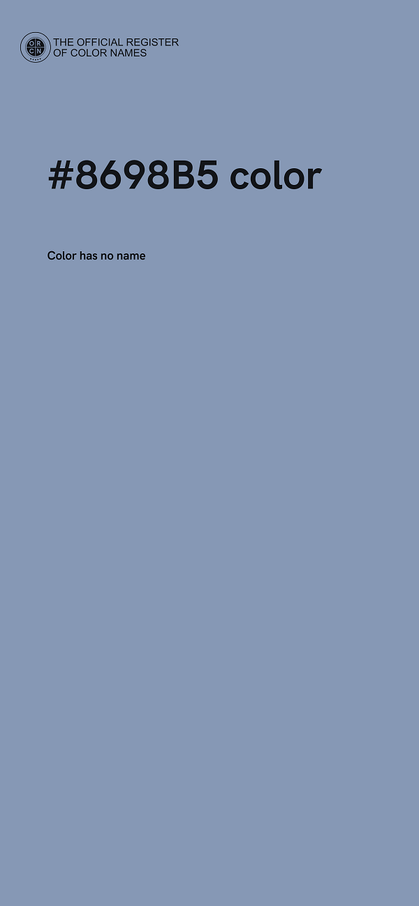 #8698B5 color image