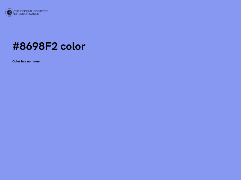 #8698F2 color image