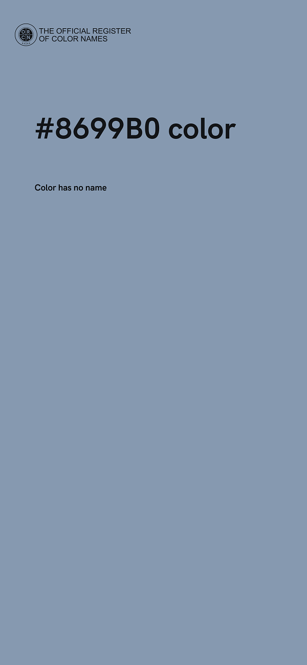 #8699B0 color image