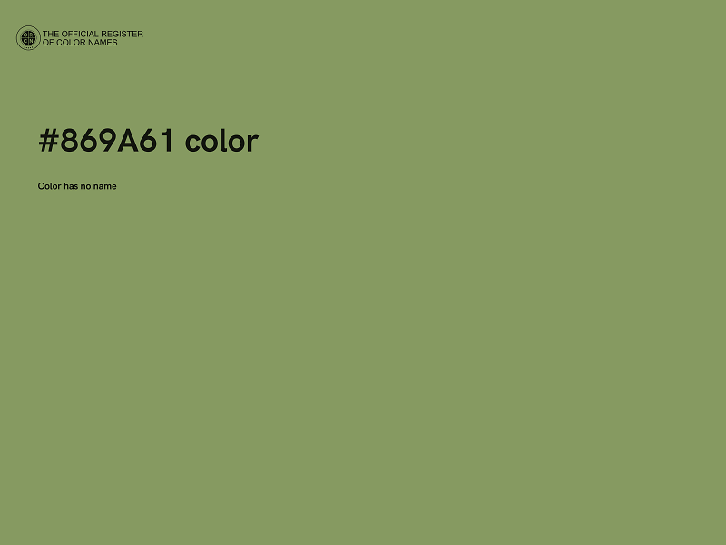 #869A61 color image