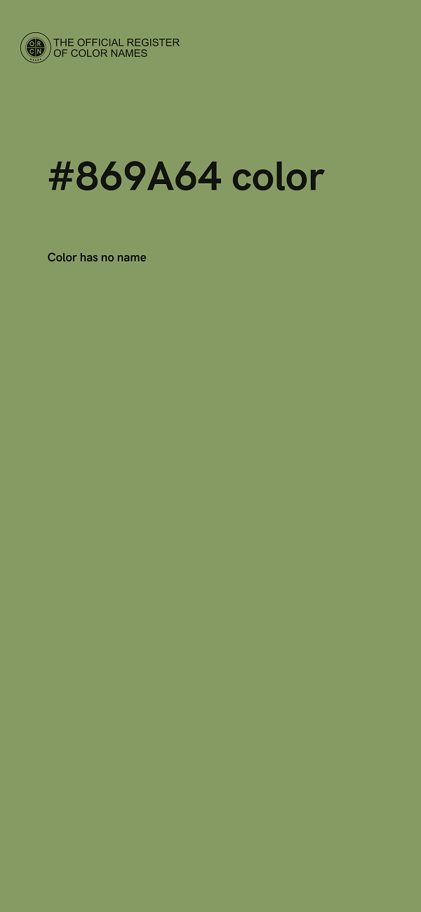 #869A64 color image