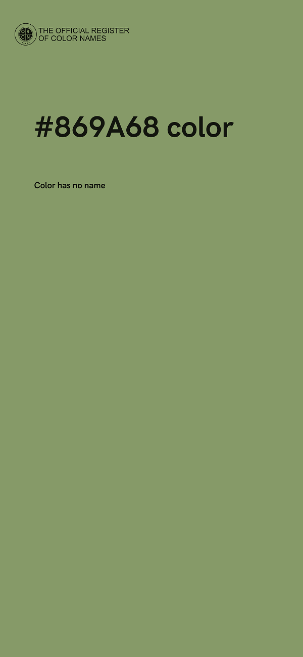 #869A68 color image