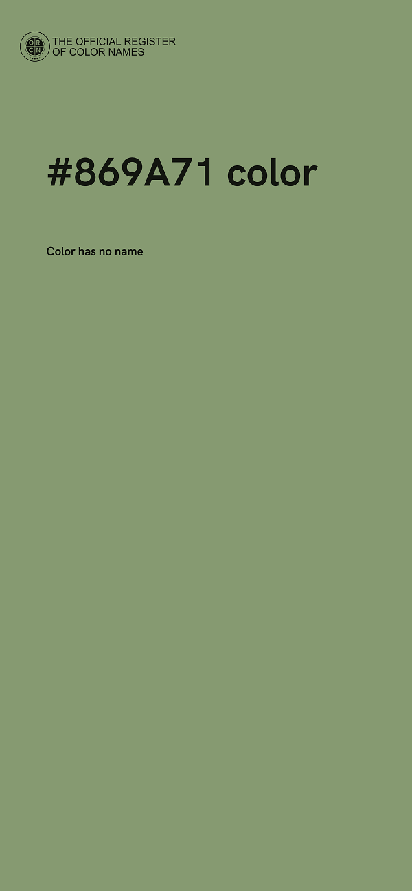 #869A71 color image