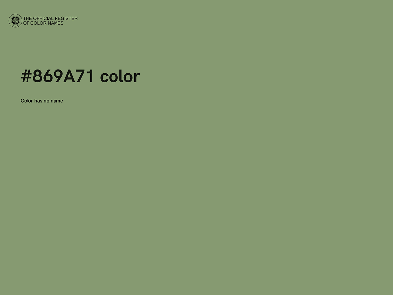 #869A71 color image