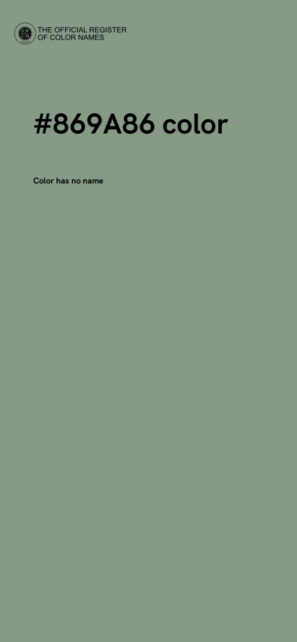 #869A86 color image