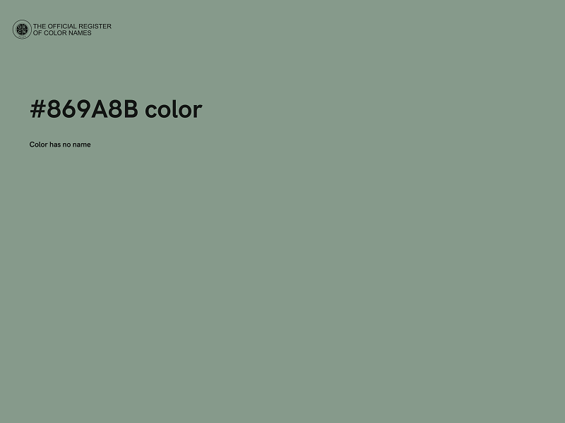 #869A8B color image