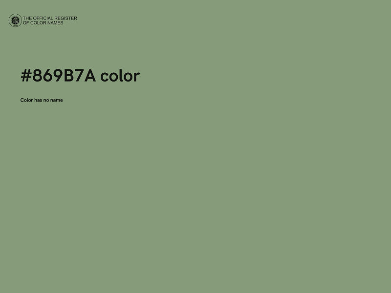 #869B7A color image