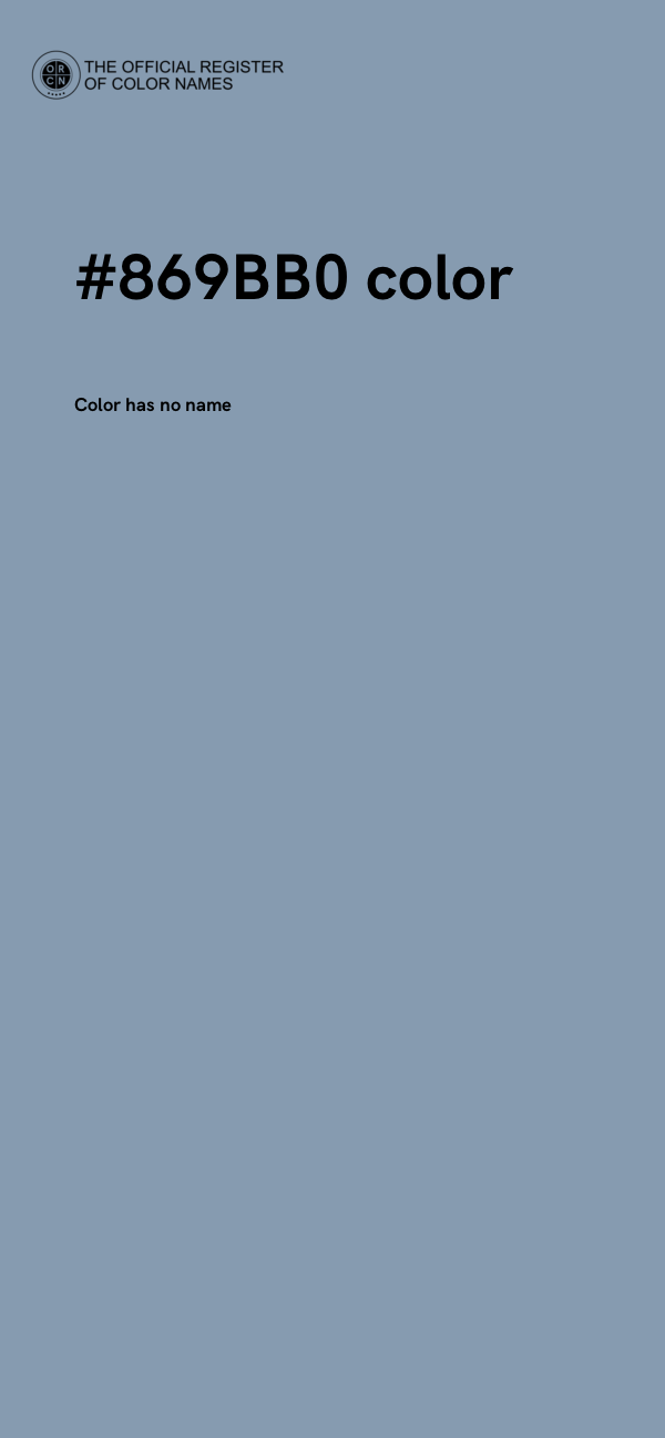 #869BB0 color image