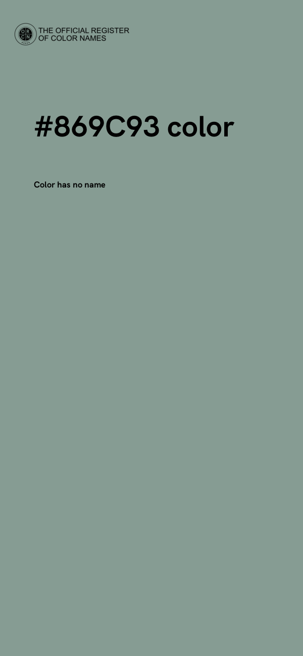 #869C93 color image
