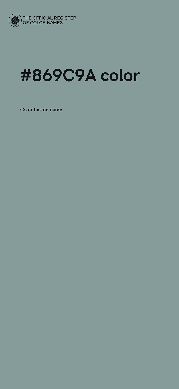 #869C9A color image
