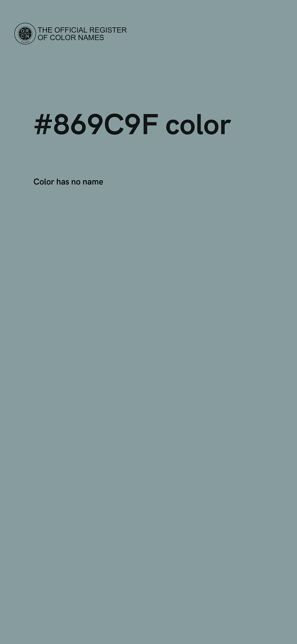 #869C9F color image