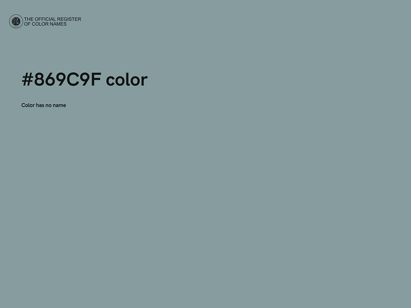 #869C9F color image
